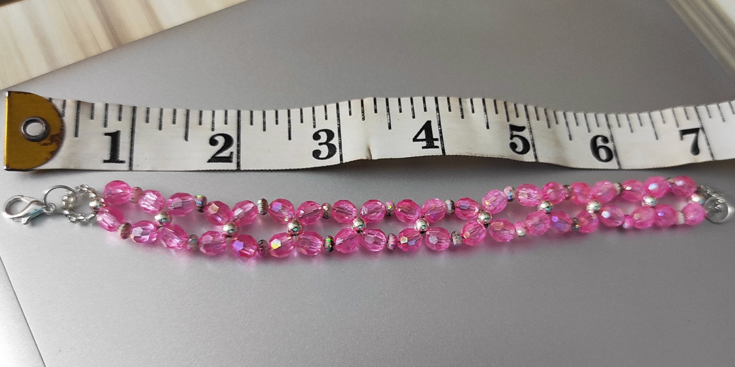 Simple pink bead bracelet