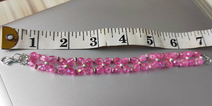 Simple pink bead bracelet