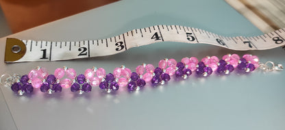 Purple & Pink Beads Bracelet