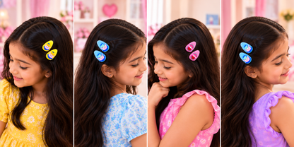 Cute Fuzzy Cartoon Hair Clips for Girls – Colourful Kids’ Hair Accessories (12Pcs) | Little Clips, Big Smiles!
