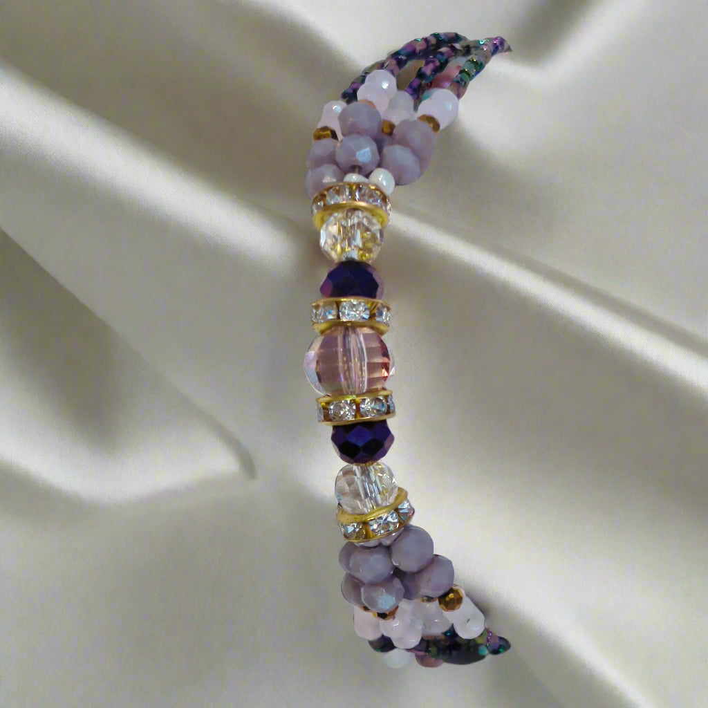 Purple haze crystal handmade Bracelet