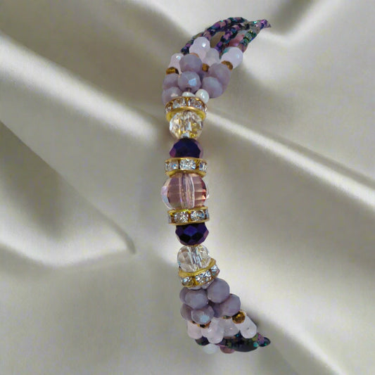 Purple haze crystal handmade Bracelet