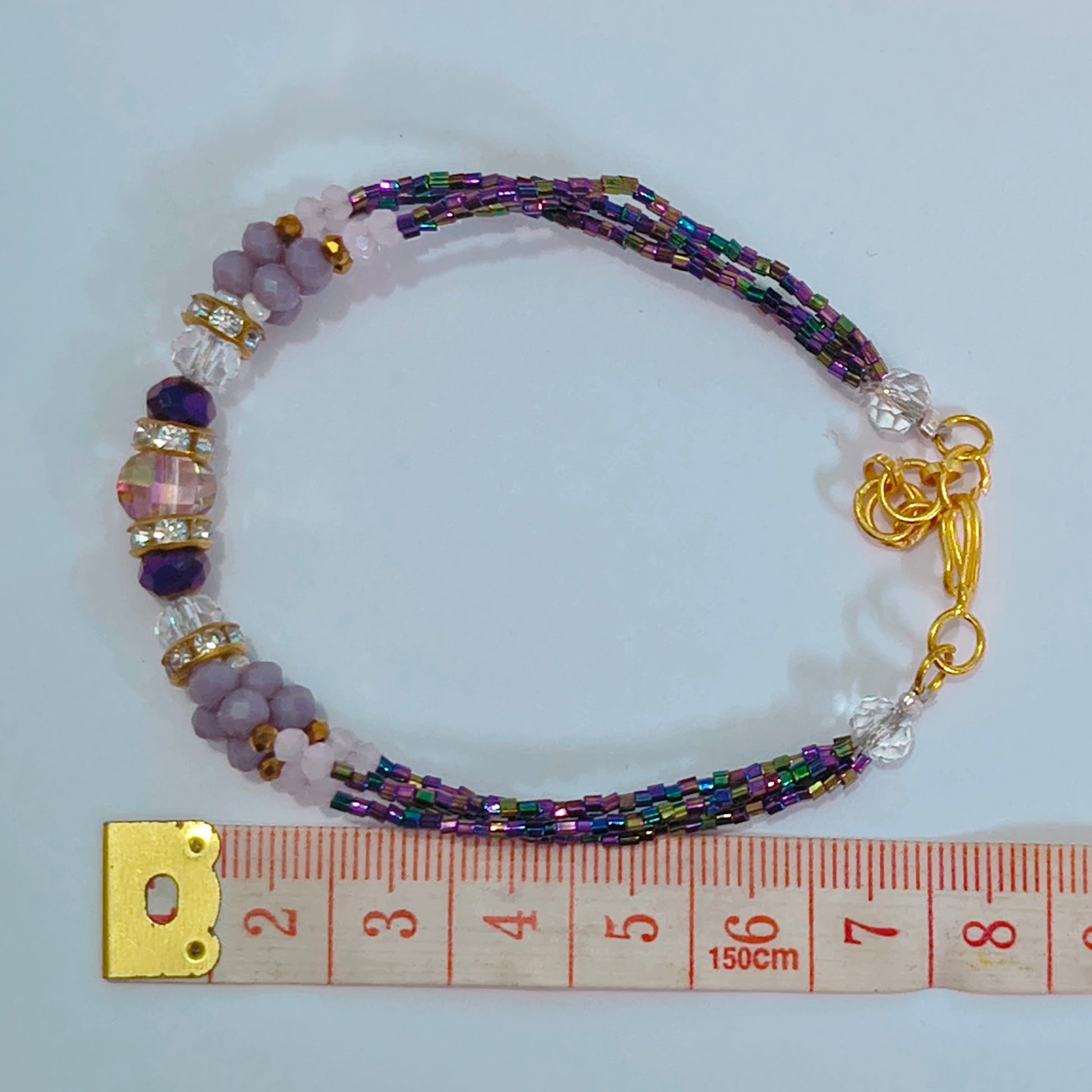 Purple haze crystal handmade Bracelet