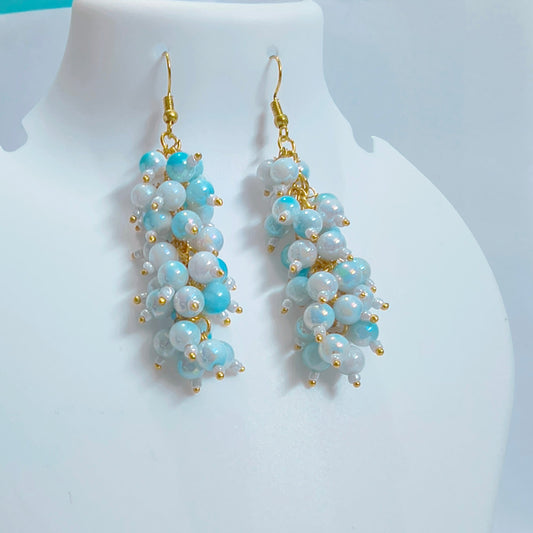 Ocean Mist Grapes handmade earrings.