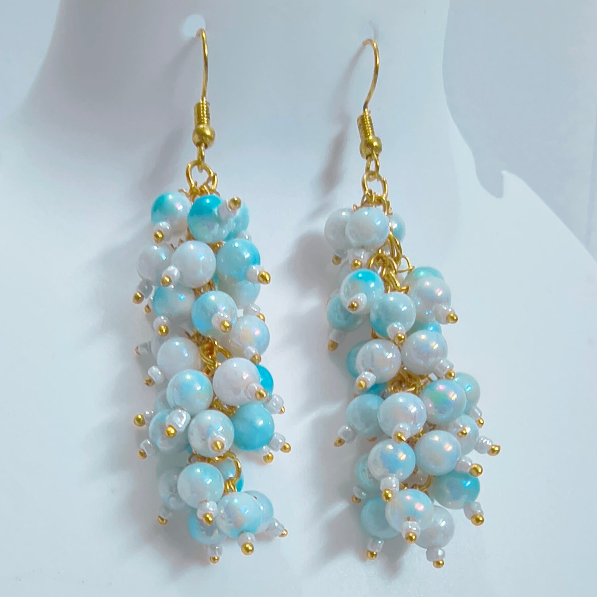 Ocean Mist Grapes handmade earrings.