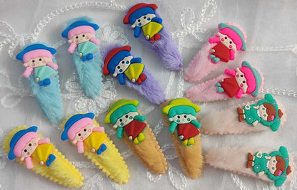 Faux Fur hair clips