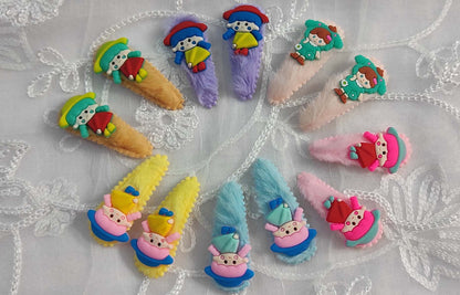 Faux Fur hair clips