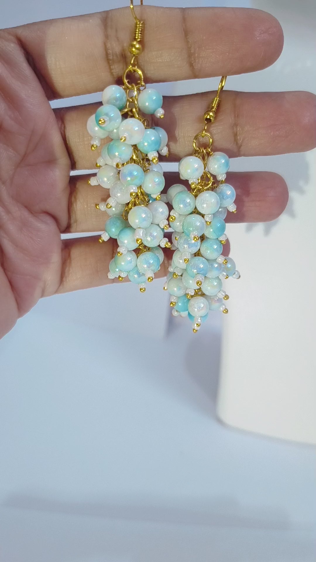 Ocean Mist Grapes handmade earrings