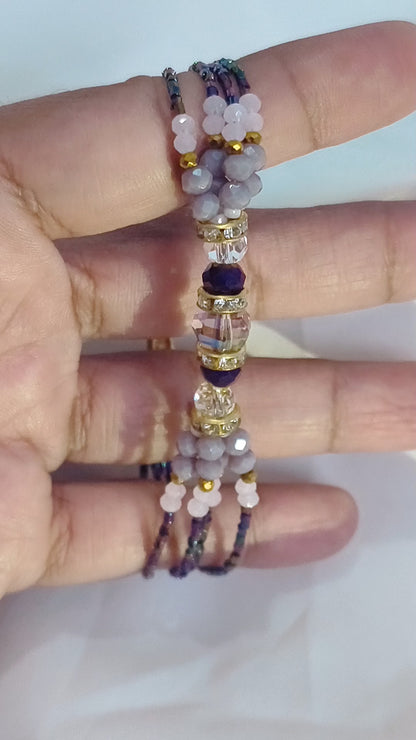 Purple haze crystal handmade Bracelet